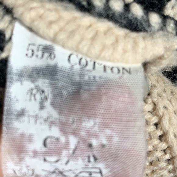 Hot & Delicious Women's Kimono Cardigan Black White Striped Fringe Open Front Sw - Picture 5 of 7